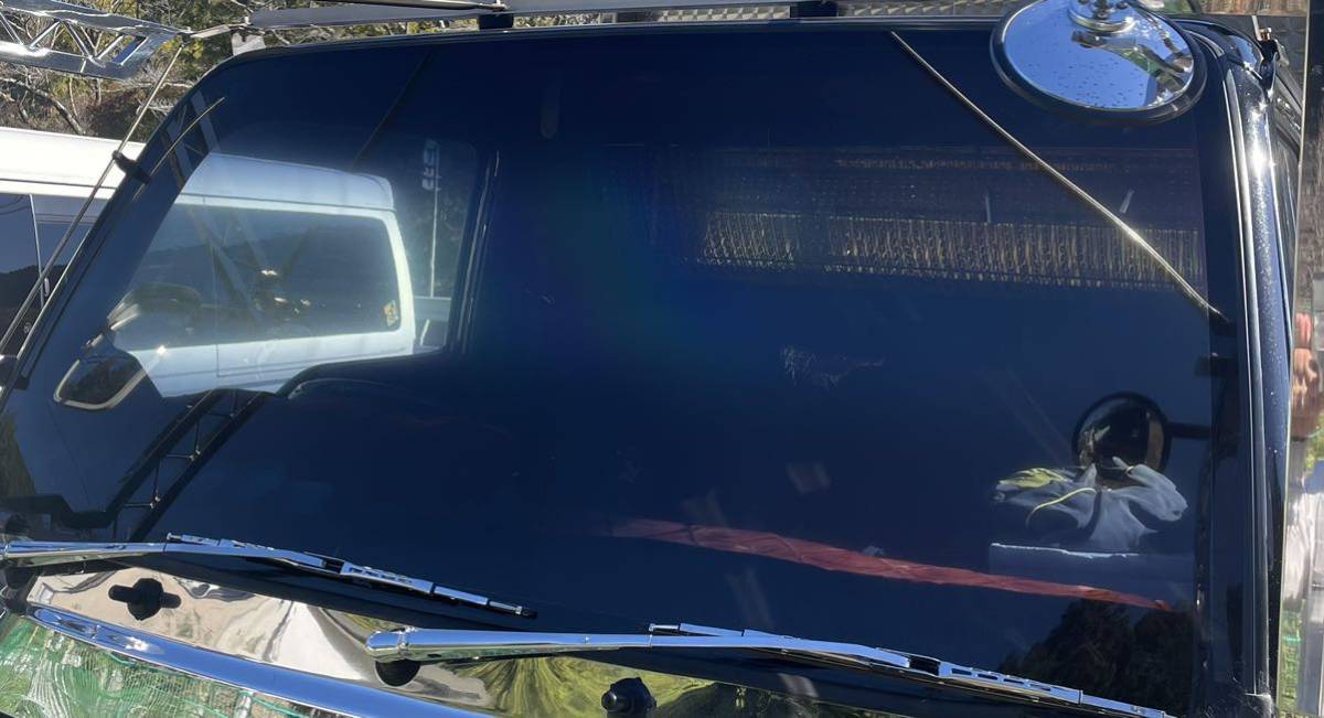 あと1枚限定 全面青紺ぼかしフィルム ぼかしガラス ぼかしフィルム カスタムカー バン ハイソ 旧車 ドレスアップカーの画像4