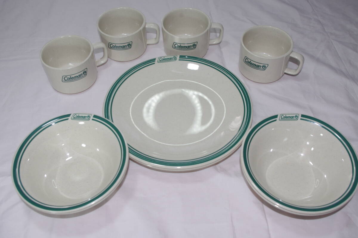  Coleman melamin стол одежда комплект посуда комплект 4 человек для место хранения с футляром кемпинг * предотвращение бедствий сопутствующие товары 