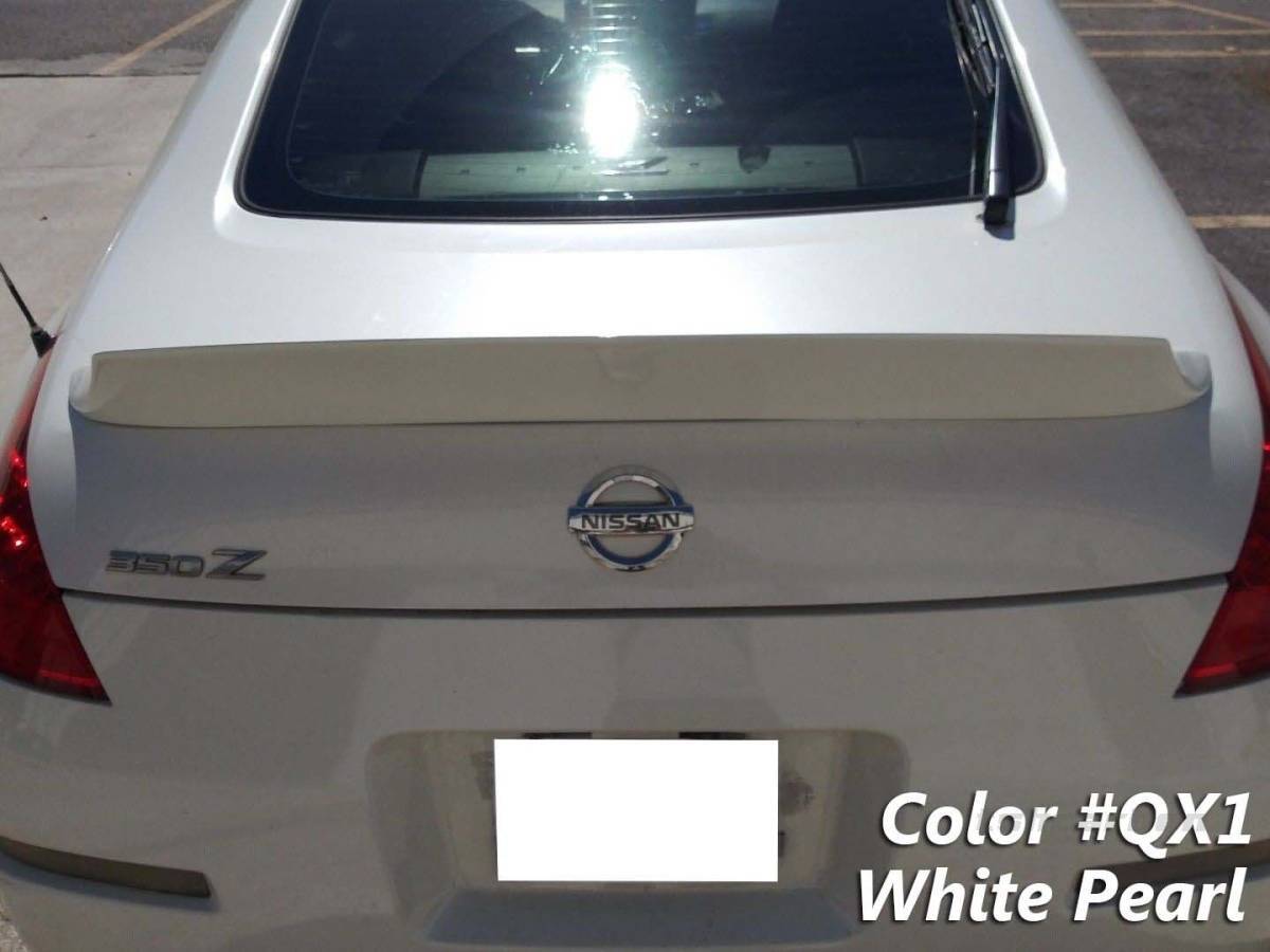 【塗装済#QX1】V Type 日産 350Z クーペ フェアレディＺ Z33 塗装費込 ホワイトパール リア トランクスポイラー ウィングスポイラー 03-08_画像5