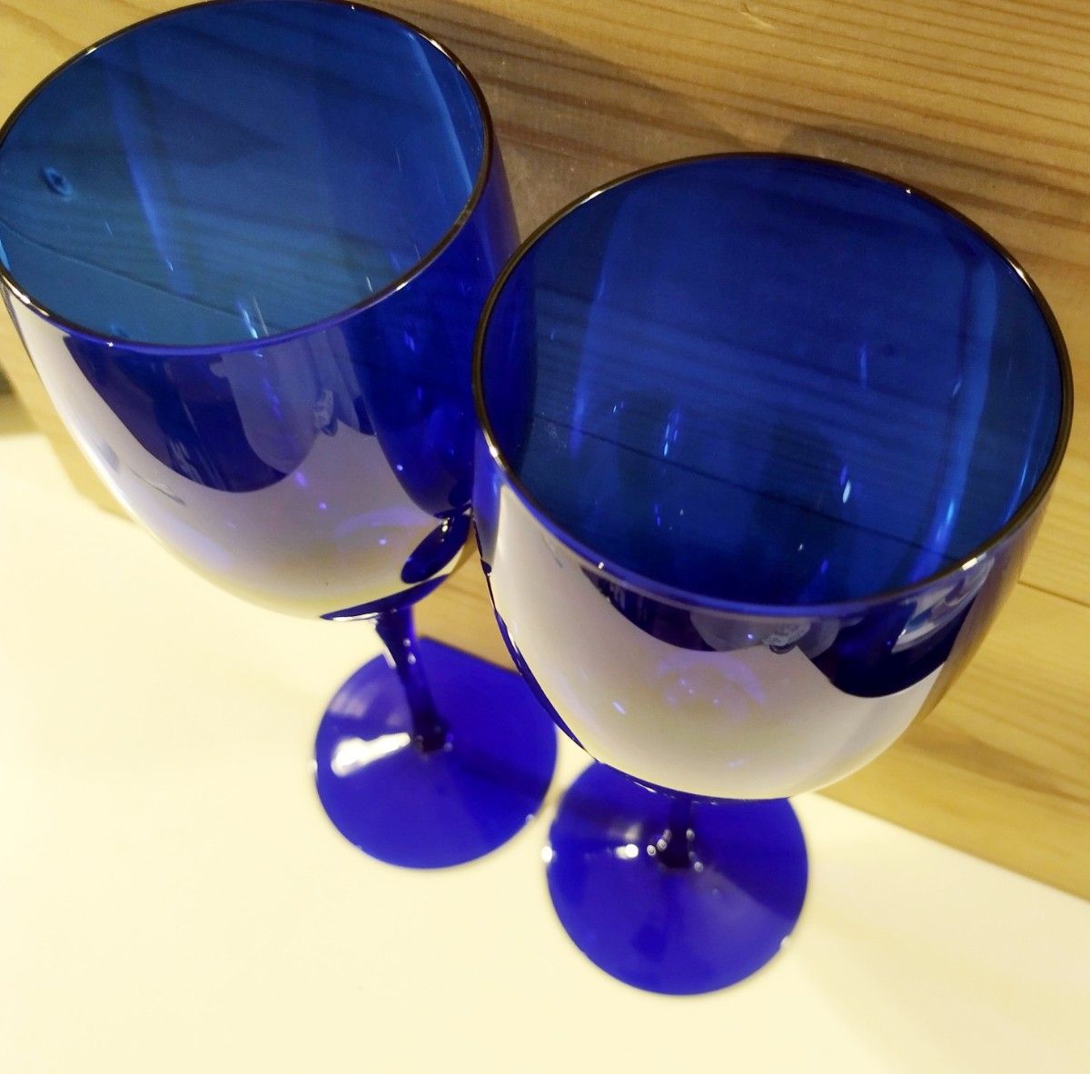 4個セット ペア ワイングラス シャンパングラス コバルトブルー エメラルドグリーン グラス ワイングラスペア ガラス