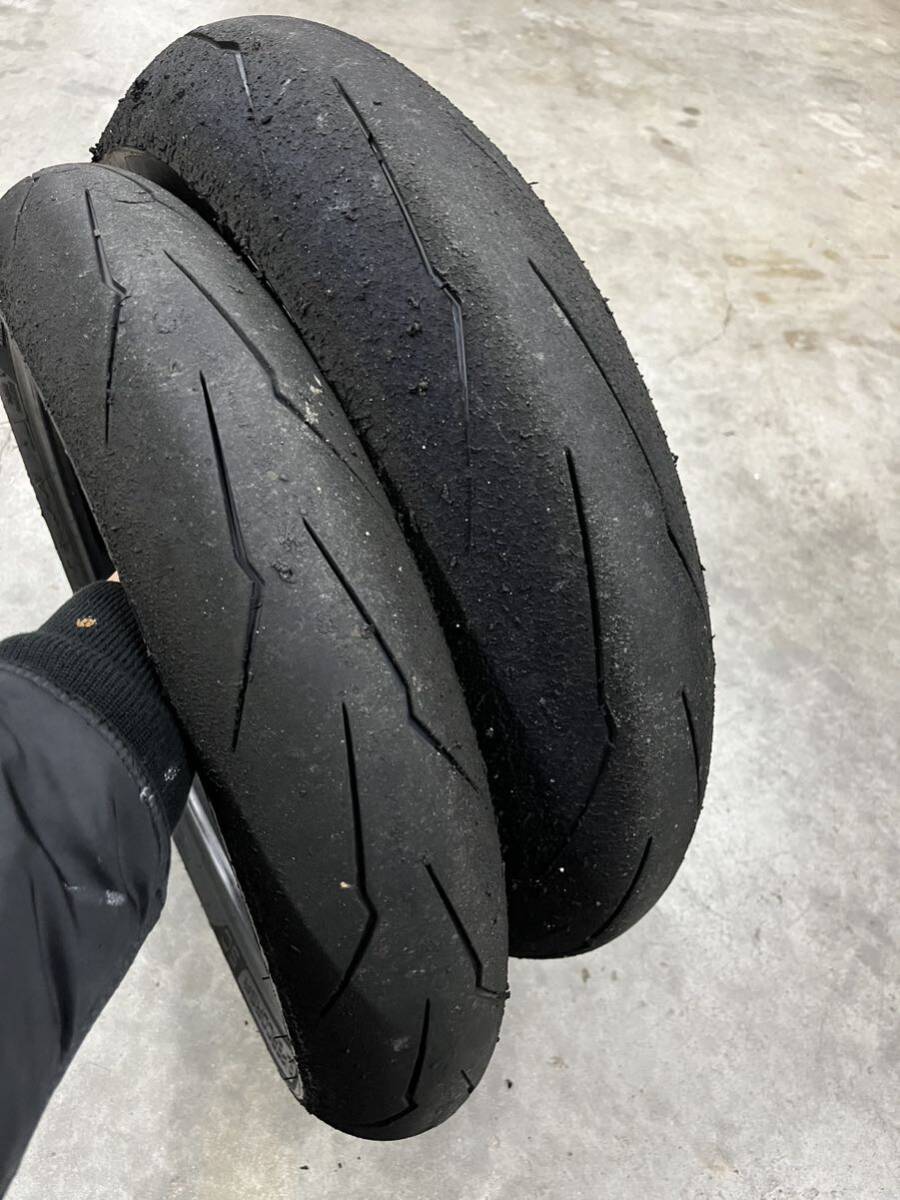 ピレリ スーパーコルサ 110/140前後セット PIRELLI α13SP ダンロップ R11 スリック スパコル CBR250RR CBR250R ZX25R NINJA250の画像2