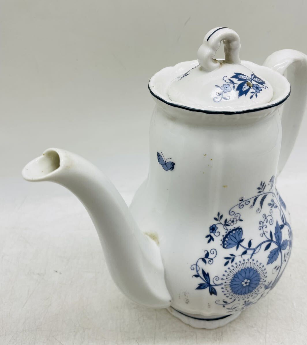 【中古】fancy OHINA JAPAN ティーポット 約22㎝ 花 おしゃれ コーヒー 紅茶 洋風 レトロ ギフト 食器 DM0402Mの画像3