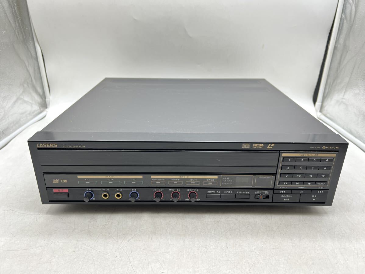 【1円スタート】HITACHI VIP-KX10 CD/CDV/LDプレーヤー カラオケ機能付き 動作品 レーザーディスク 日立 DM0402Nの画像1