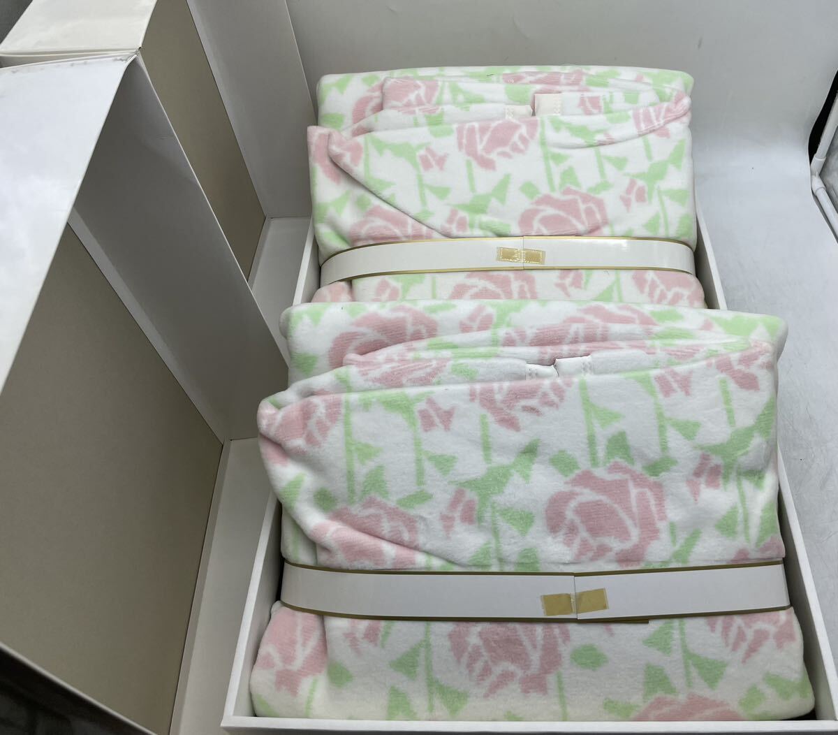 [ unused ]courreges Courreges cotton blanket floral print . road living single 140×200cm blanket bedding gift long-term keeping goods set DM0430M