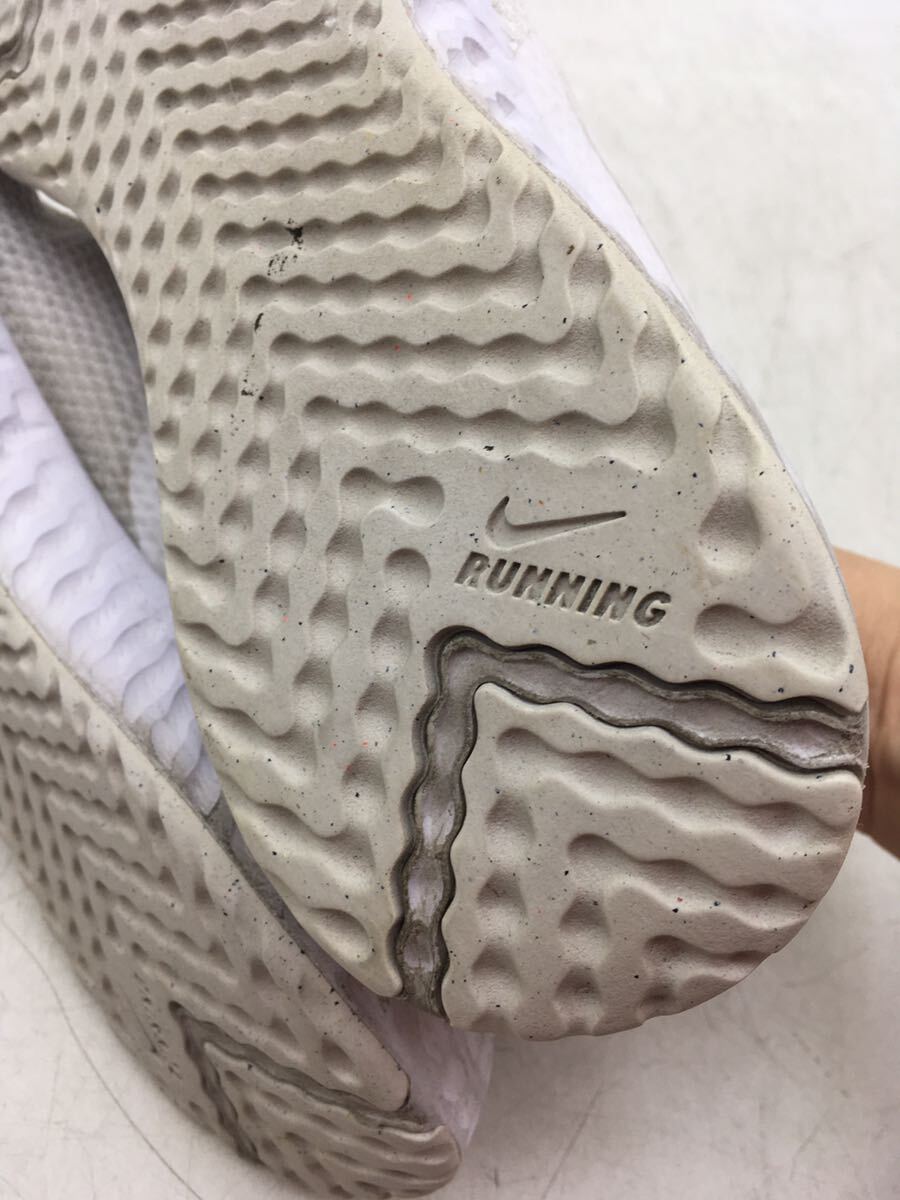 【1円スタート】Nike スニーカー RUNNING ホワイト 25cm BQ3207 男女 ナイキ 中古 カジュアル 保管品 紐靴 DM0430L_画像6