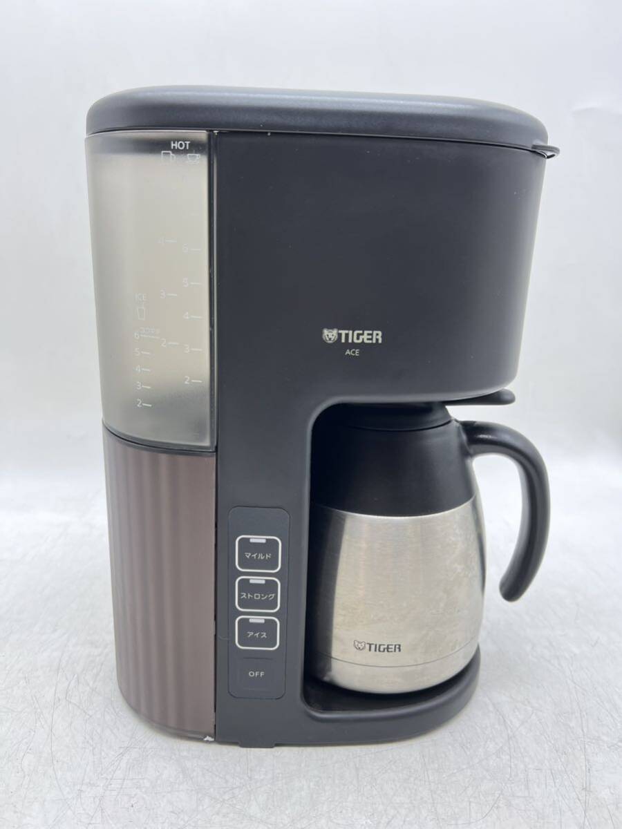 [1 jpy start ]TIGER ACE-S080KQ coffee maker 8 cup for Cafe black 2019 year made vacuum stainless steel server ice with function DM0430N