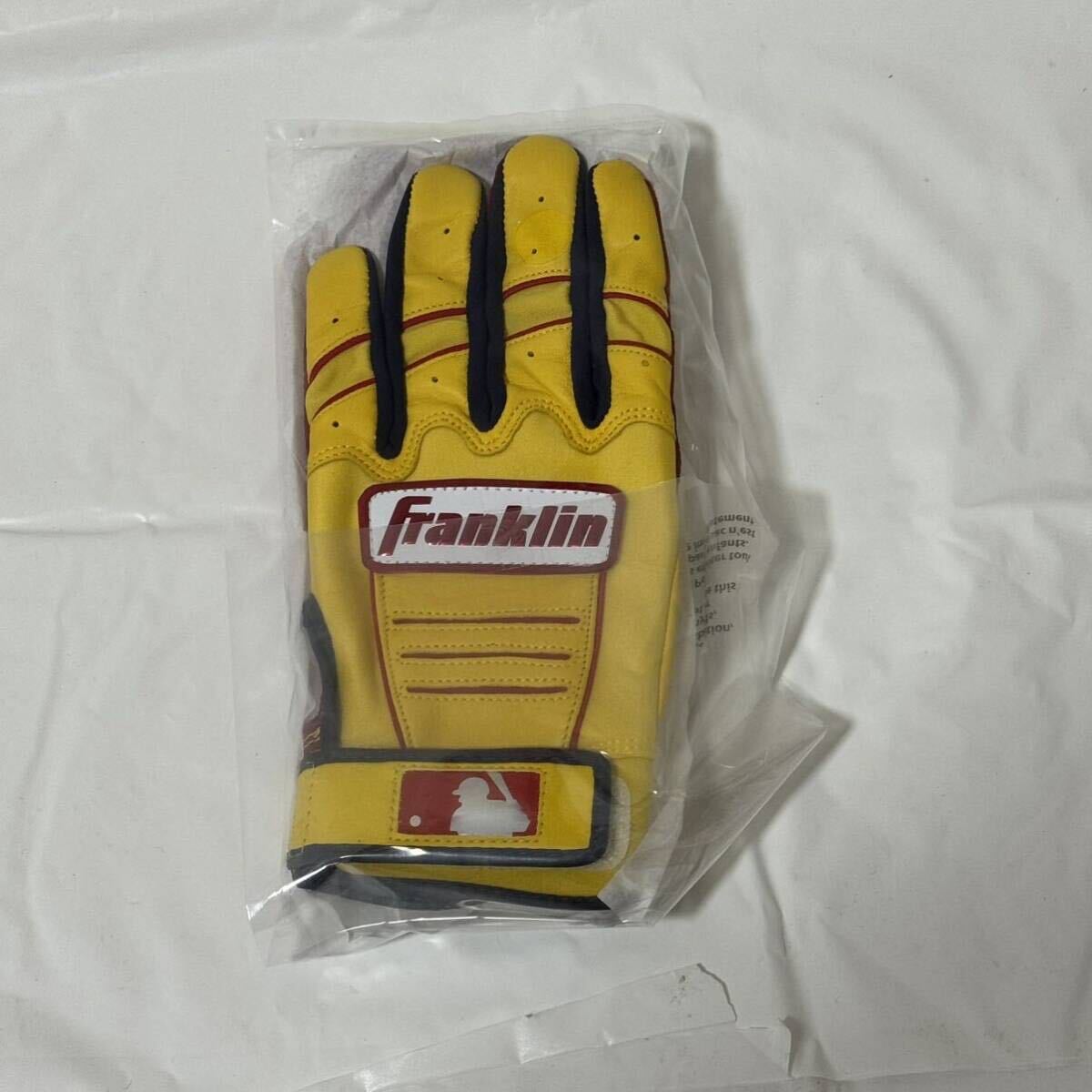 新品 Franklin Custom CFX PRO 黄色×ネイビー Mサイズ バッティンググローブ フランクリン 野球 革手 バッテ グラブ 限定_画像5