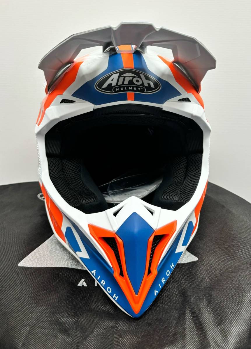 新品 Airoh アイロー オフロードヘルメット Wraap Raze オレンジマット サイズ XL 送料込22,000円 AIHWRRAORXL_画像2