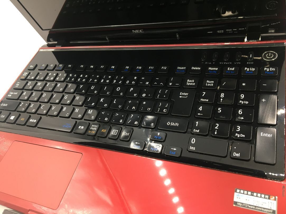 NEC/ノート/HDD 1000GB/第4世代Core i7/メモリ8GB/WEBカメラ有/OS無-240327000881653_キーボード接写１