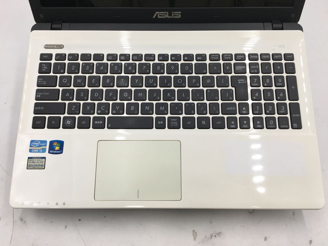 ASUS/ノート/HDD 750GB/第3世代Core i5/メモリ4GB/WEBカメラ有/OS無-240412000917209_キーボード接写１