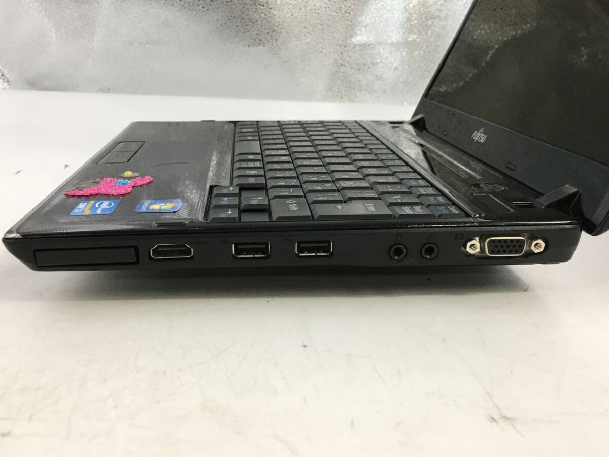 FUJITSU/ノート/HDD 500GB/第2世代Core i3/メモリ2GB/WEBカメラ有/OS無-240403000898948_側面（右）M