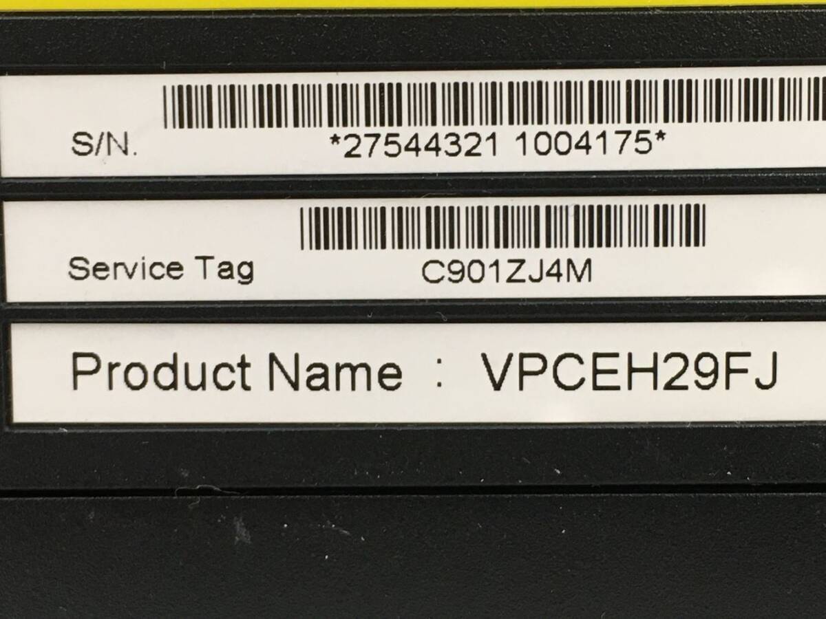 SONY/ノート/HDD 640GB/第2世代Core i5/メモリ4GB/WEBカメラ有/OS無-240330000889925_メーカー名