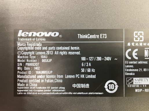 LENOVO/デスクトップ/HDD 500GB/第4世代Core i5/メモリ4GB/WEBカメラ無/OS無/Intel Corporation Xeon E3-1200 v3-240325000875733の画像6