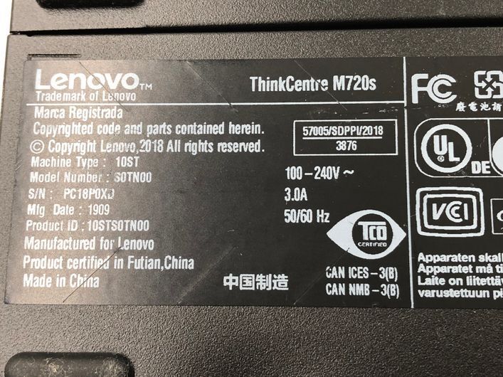LENOVO/デスクトップ/HDD 500GB/第8世代Core i5/メモリ8GB/WEBカメラ無/OS無-240413000920222の画像6