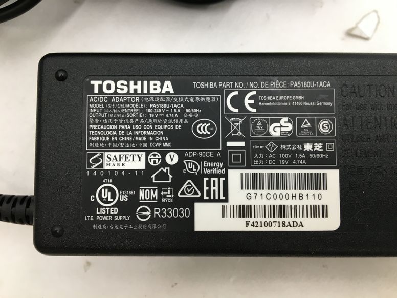 TOSHIBA/ノート/SSHD 1000GB/第4世代Core i7/メモリ8GB/8GB/WEBカメラ有/OS無-240321000870821_付属品 1