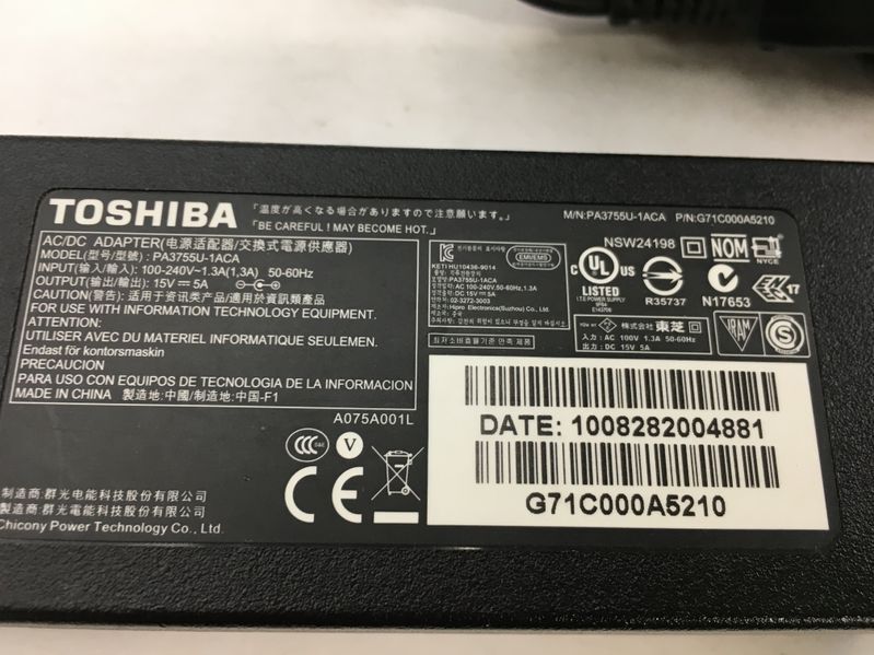 TOSHIBA/ノート/HDD 320GB/第3世代Core i3/メモリ4GB/WEBカメラ無/OS無-240301000829608_付属品 1