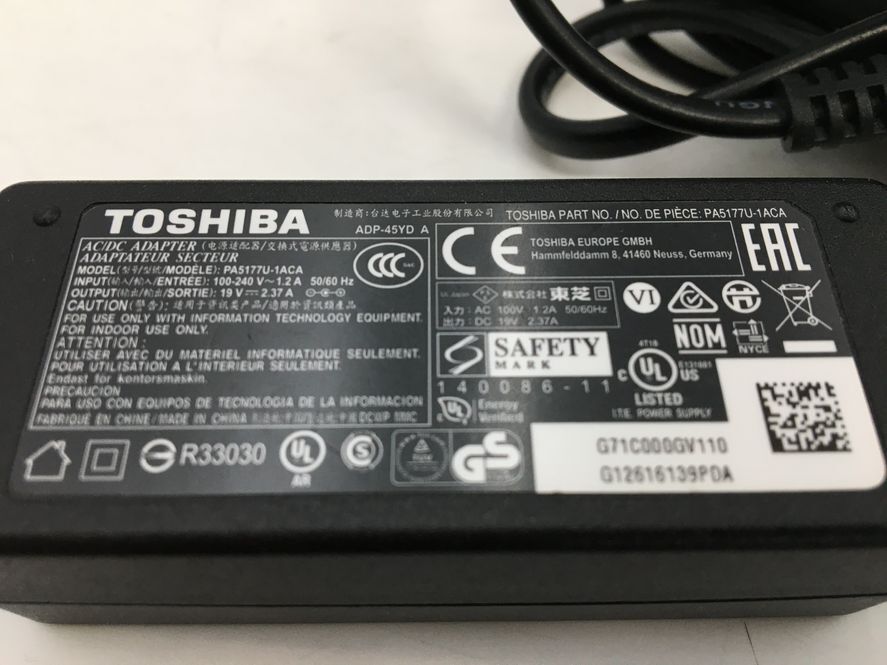 TOSHIBA/ノート/HDD 1000GB/第4世代Core i7/メモリ8GB/WEBカメラ有/OS無-240404000901564_付属品 1