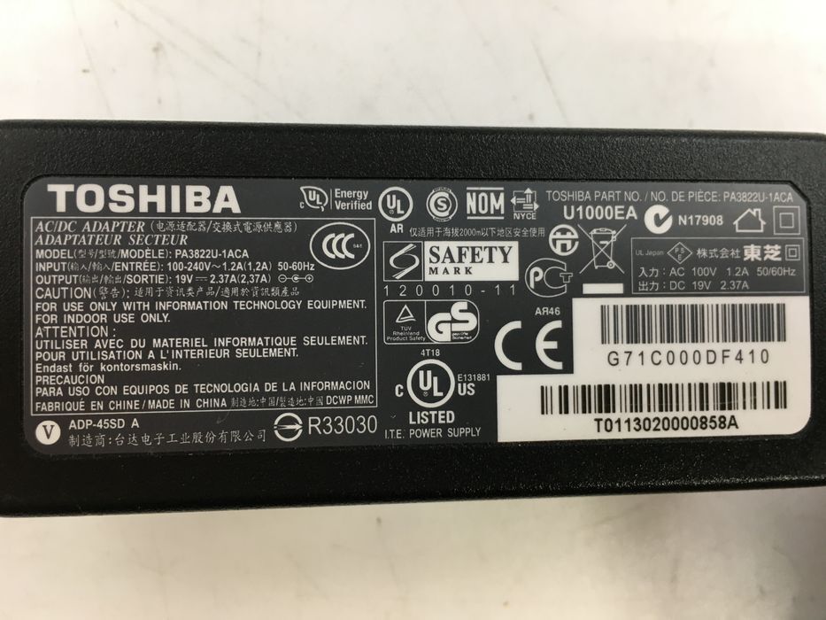 TOSHIBA/ノート/HDD 500GB/第7世代Core i5/メモリ4GB/WEBカメラ無/OS無/Intel Corporation HD Graphics 620 32MB-240327000880824_付属品 1