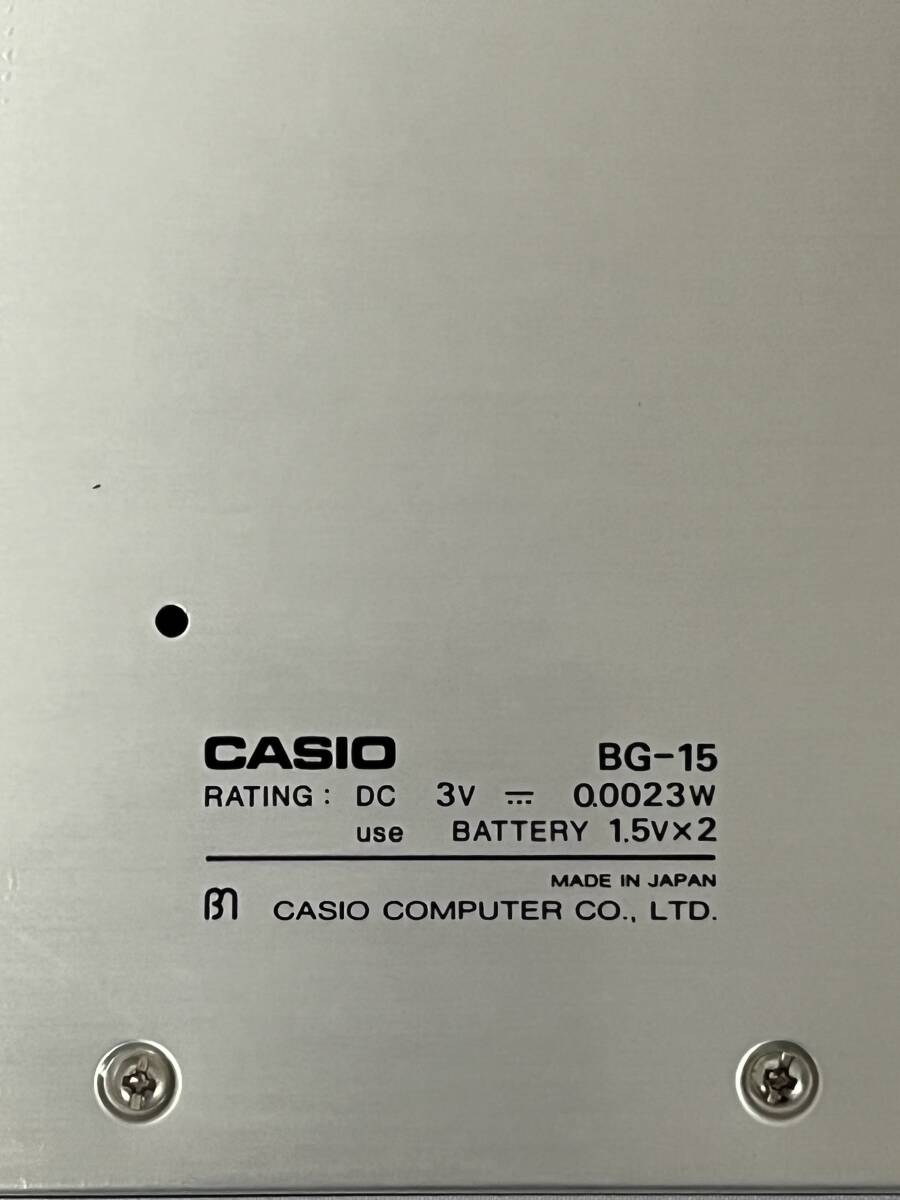 レア品【CASIO ゲーム付き電卓 BG-15】動作確認済み 箱無し 説明書付き 専用ケース付き 別途アルカリボタン電池LR44必要の画像8