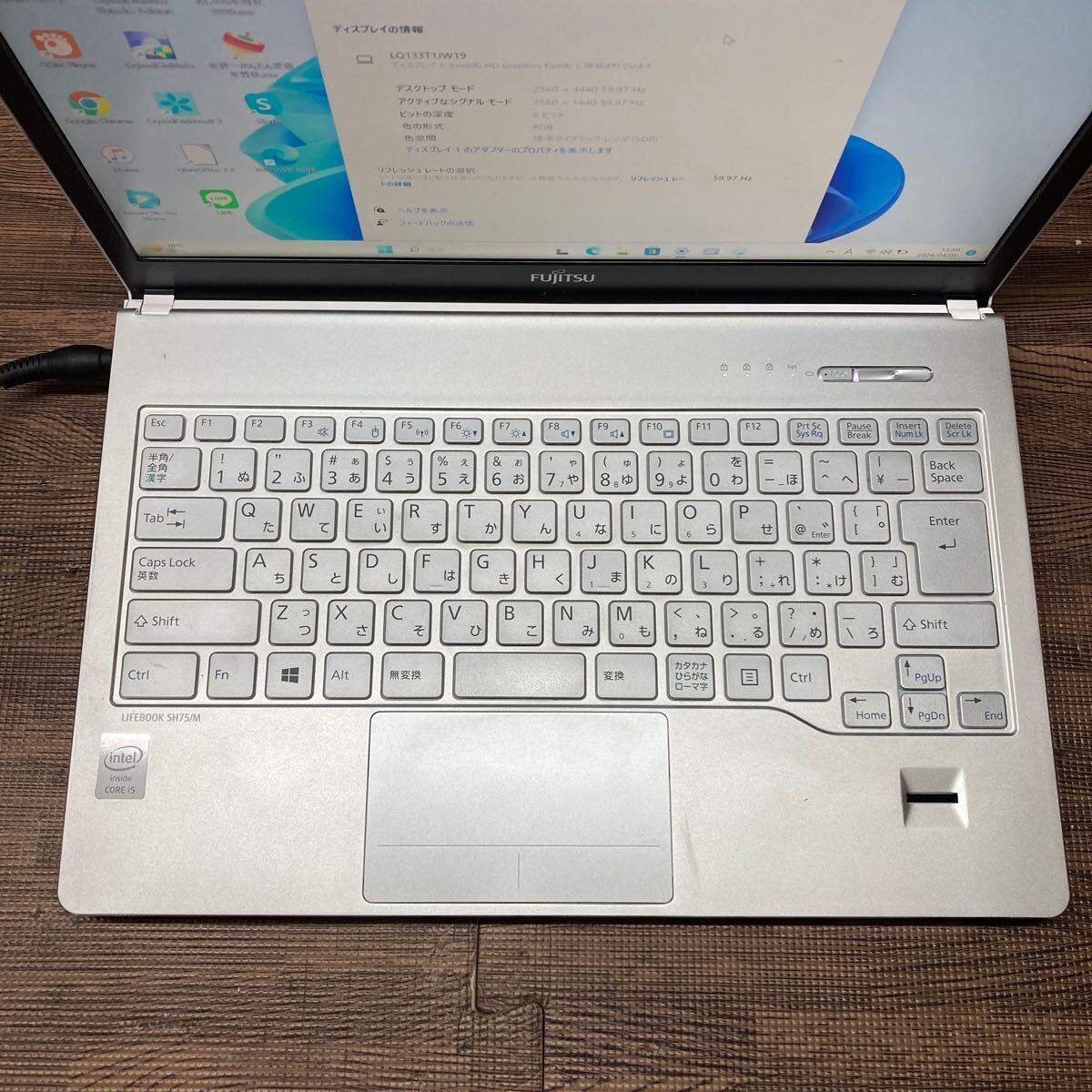 MY4-2 激安 OS Windows11Pro試作 ノートPC FUJITSU LIFEBOOK SH75/M Core i5 メモリ4GB HDD320GB カメラ Bluetooth 現状品の画像6