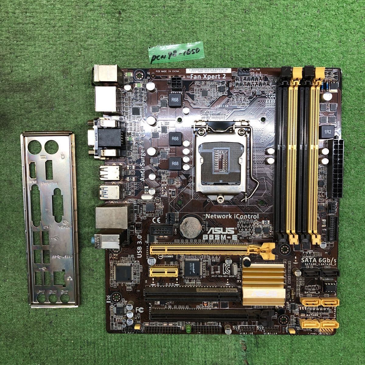 PCN98-1650 激安 マザーボード ASUS B85M-E LGA1150 BIOS立ち上がり確認済み ジャンクの画像1