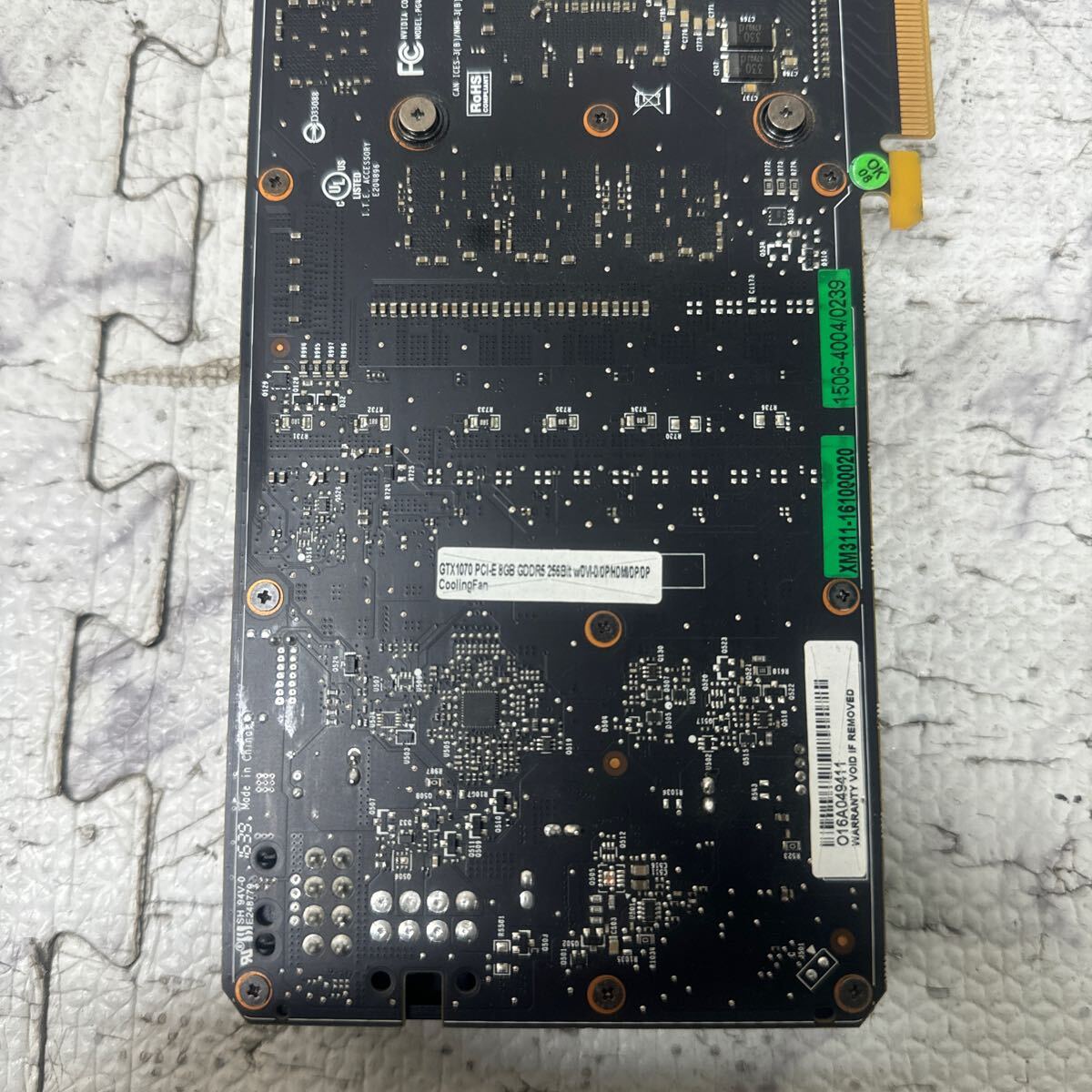 GK 激安 GB-11 グラフィックボード NVIDIA GTX1070 PCI-E 8GB GDDR5 256Bit 認識.画像出力のみ確認 中古品 同梱可能の画像6