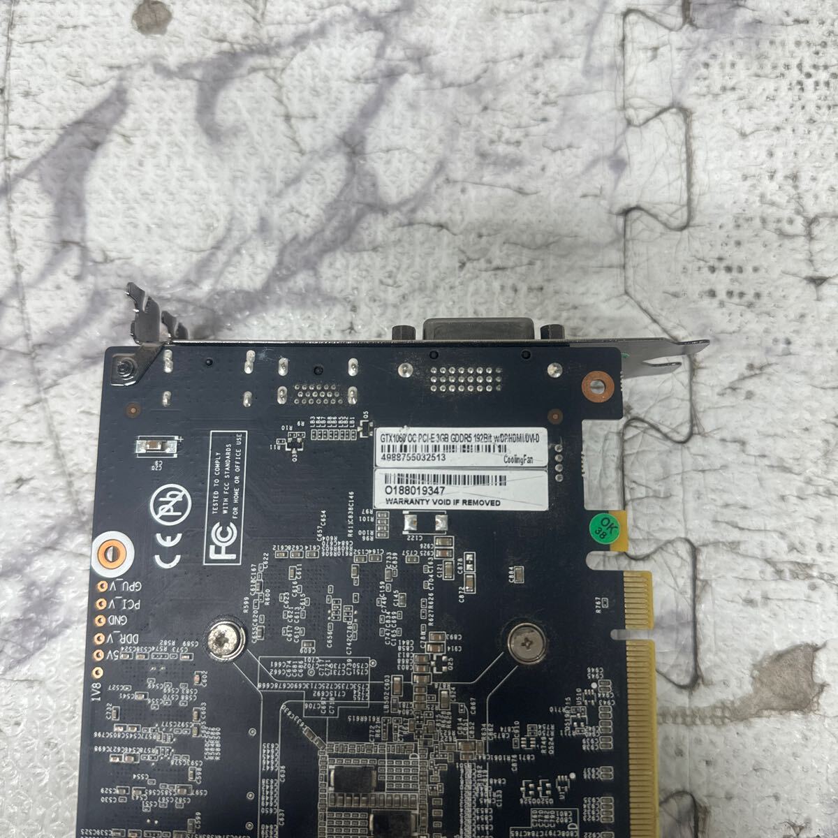 GK 激安 GB-68 グラフィックボード 玄人志向 GTX1060 OC PCI-E 3GB GDDR5 192Bit 認識.画像出力のみ確認 中古品 同梱可能の画像7