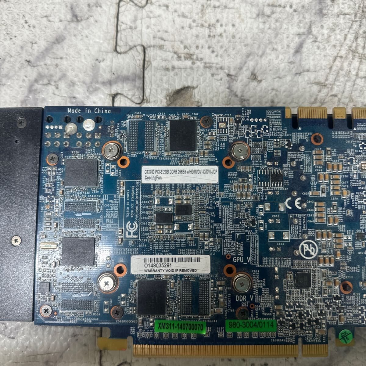 GK 激安 GB-135 グラフィックボード NVIDIA Geforce GTX760 PCI-E 2GB DDR5 256Bit 認識.画像出力のみ確認 中古品 同梱可能_画像7