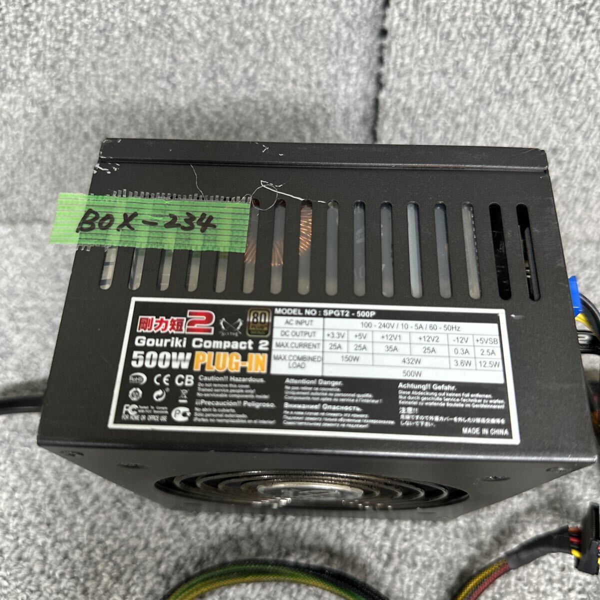 GK super-discount BOX-234 PC power supply BOX SCYTHE Gou power short 2 Gouriki Compact2 PLUG-IN SPGT2-500P 500W 80PLUS BRONZE power supply unit voltage has confirmed secondhand goods 
