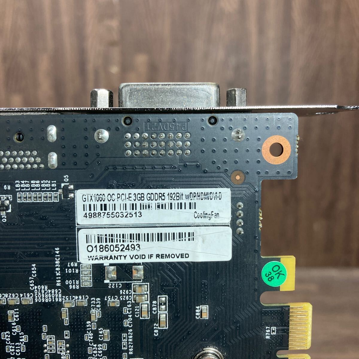 GK 激安 GB-170 グラフィックボード 玄人志向 GTX 1060 OC PCI-E 3GB GDDR5 192Bit 認識.画像出力のみ確認 中古品 同梱可能の画像6
