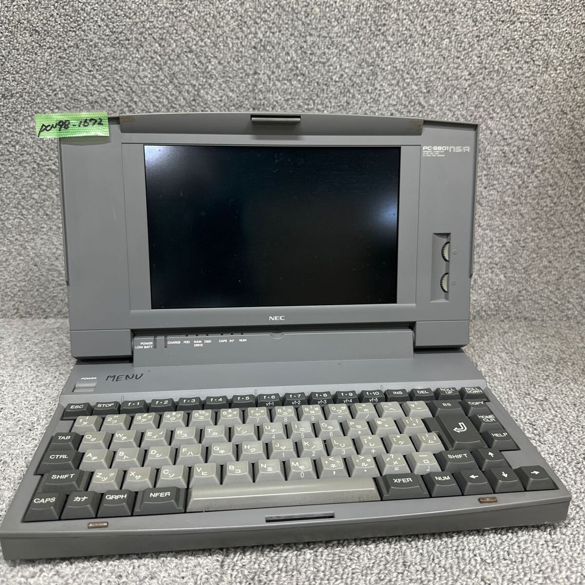 PCN98-1672 激安 PC98 ノートブック NEC PC-9801NS/R 通電不可 ジャンク 同梱可能_画像1