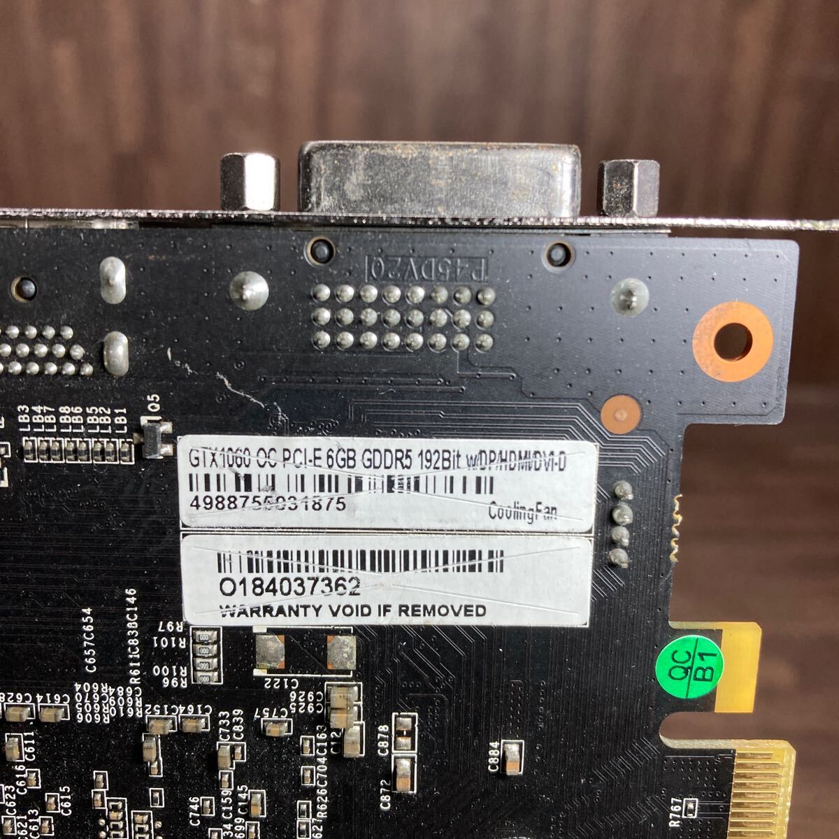 GK 激安 GB-233 グラフィックボード 玄人志向 NVIDIA GeForce GTX1060 OC PCI-E 6GB GDDR5 192Bit 認識.画像出力のみ確認 中古品 同梱可能の画像6