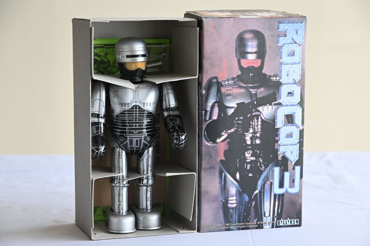 [ new goods?] robocop 3 BILLIKEN V-3 number bili ticket tin plate retro no start rujik antique toy collection goods display 