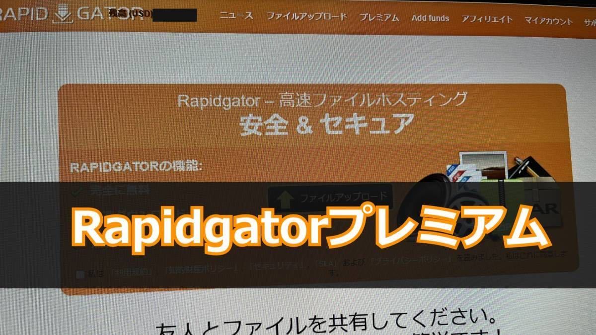 ラピッドゲーターRapidgator プレミアム 365日×3＋60日 W166の画像1