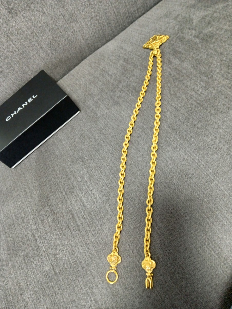 美品 CHANEL シャネル ヴィンテージ ココマーク ゴールド ネックレス チェーン アクセサリー 96A VINTAGE 存在感◎ 1円〜 箱有りの画像7