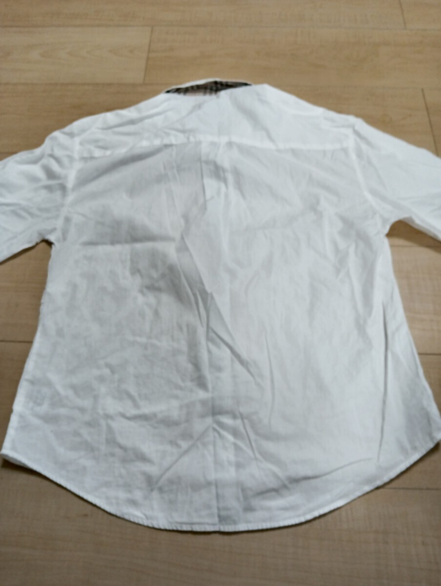 Burberry バーバリー 長袖 シャツ ホワイト 白 チェック ノバチェック 長袖シャツ レディース M トップス 羽織り 古着の画像6