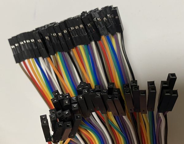 メス-メス F/F デュポン dupont ケーブル cable ジャンパー 線 ジャンパ (ワイヤ) QIコネクタ 2.54mm ピッチ 20cm x 40本 (10色)_画像1