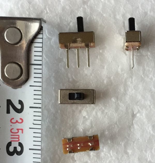 トグル スライドスイッチ 3ピン 1回路2接点 SS12D G4 5個セット の画像1