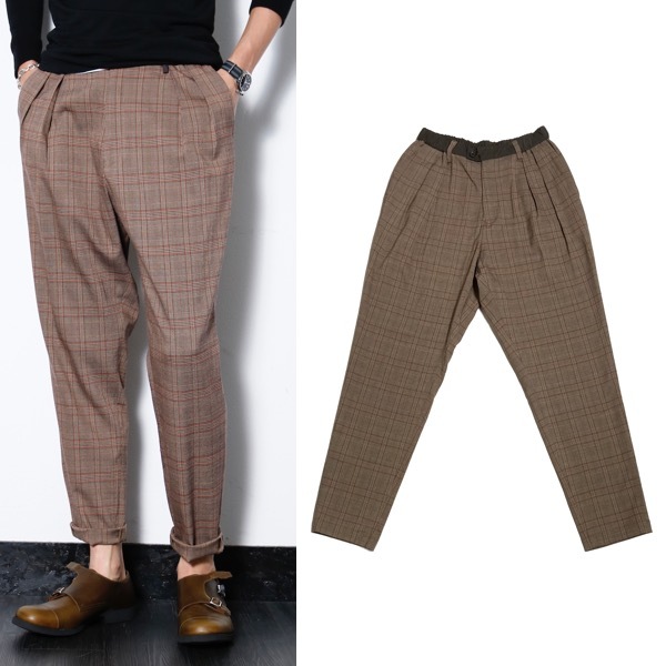 一度着3.1万 20AW ジュンハシモト 2 TUCK PANTS　テーパード パンツ　junhashimoto　　　　　　AKM wjk 1piu1uguale3_画像1