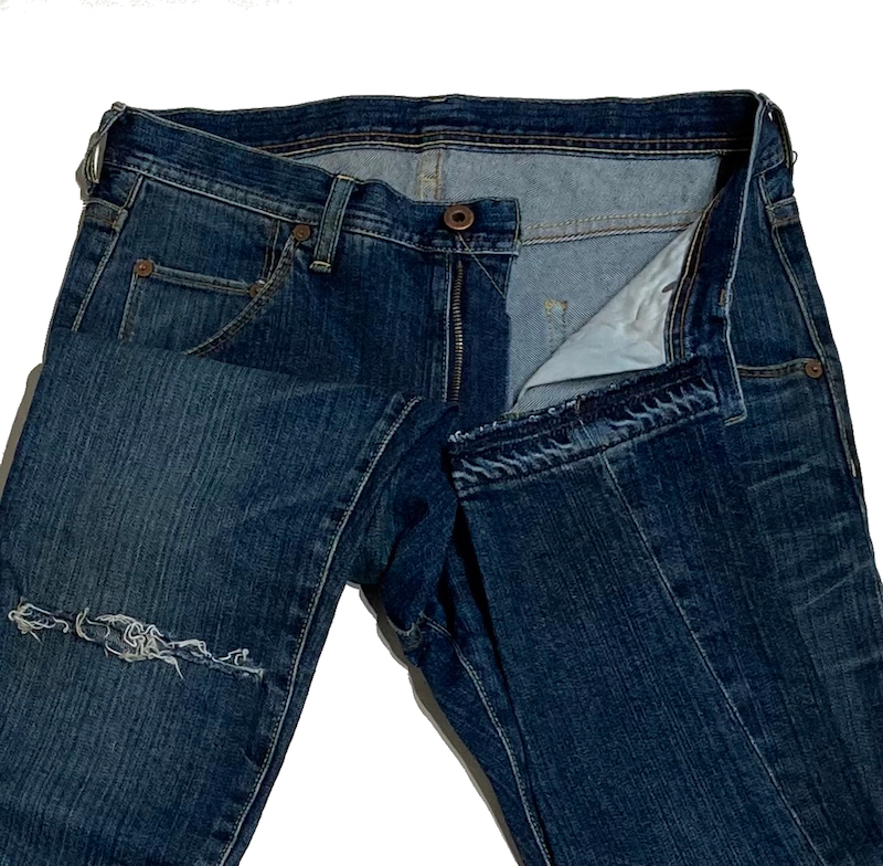 新品3.6万 21SS限定モデル wjk Ripped Wash Slim Jeans　デニム パンツ ジーンズ　　　　　　　AKM ジュンハシモト 1piu1uguale3_画像3