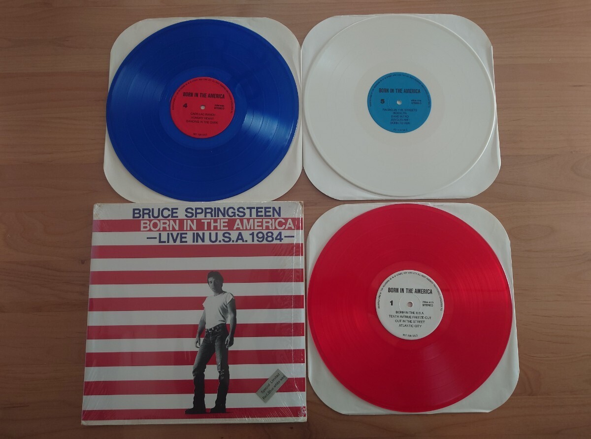 ★ブルース・スプリングスティーン Bruce Springsteen ★Born In The America★カラーレコード★中古LP★3枚組★Colored Vinyl