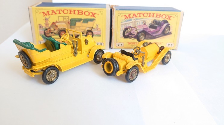 MATCHBOX ヴィンテージミニカー SPYKER TOURER No:Y１６ MERCER RACEABOUT No:Y７ 紙箱付き かなり希少 の画像2