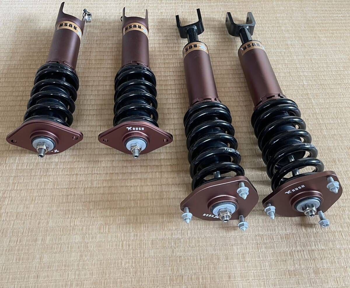 [ new goods unused goods ] Fairlady Z33 RUSH shock absorber coil over type vehicle height short total length adjusting shock-absorber damping force adjustment attaching RUSH Damper LUXURY CLASS