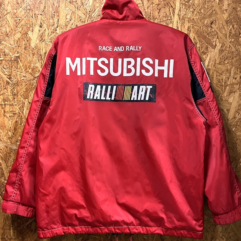 MITSUBISHI RALLI ART ナイロンジャケット サイズM ラリーアート RALLIART レーシング チーム ウェア 三菱 MORTORS グッズ_画像2