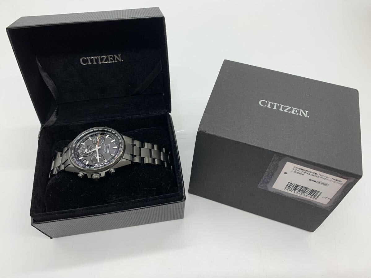 CITIZEN アテッサ エコドライブ F950-T024521 腕時計 稼働 ブラック _画像10
