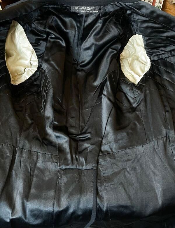 1930s фрак Франция Vintage античный tail пальто правильный оборудование ночь . одежда / смокинг костюм жакет 