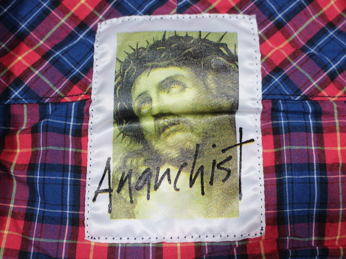 イギリス製 Anarchist アナーキスト パンクシャツ 長袖 Sの画像3