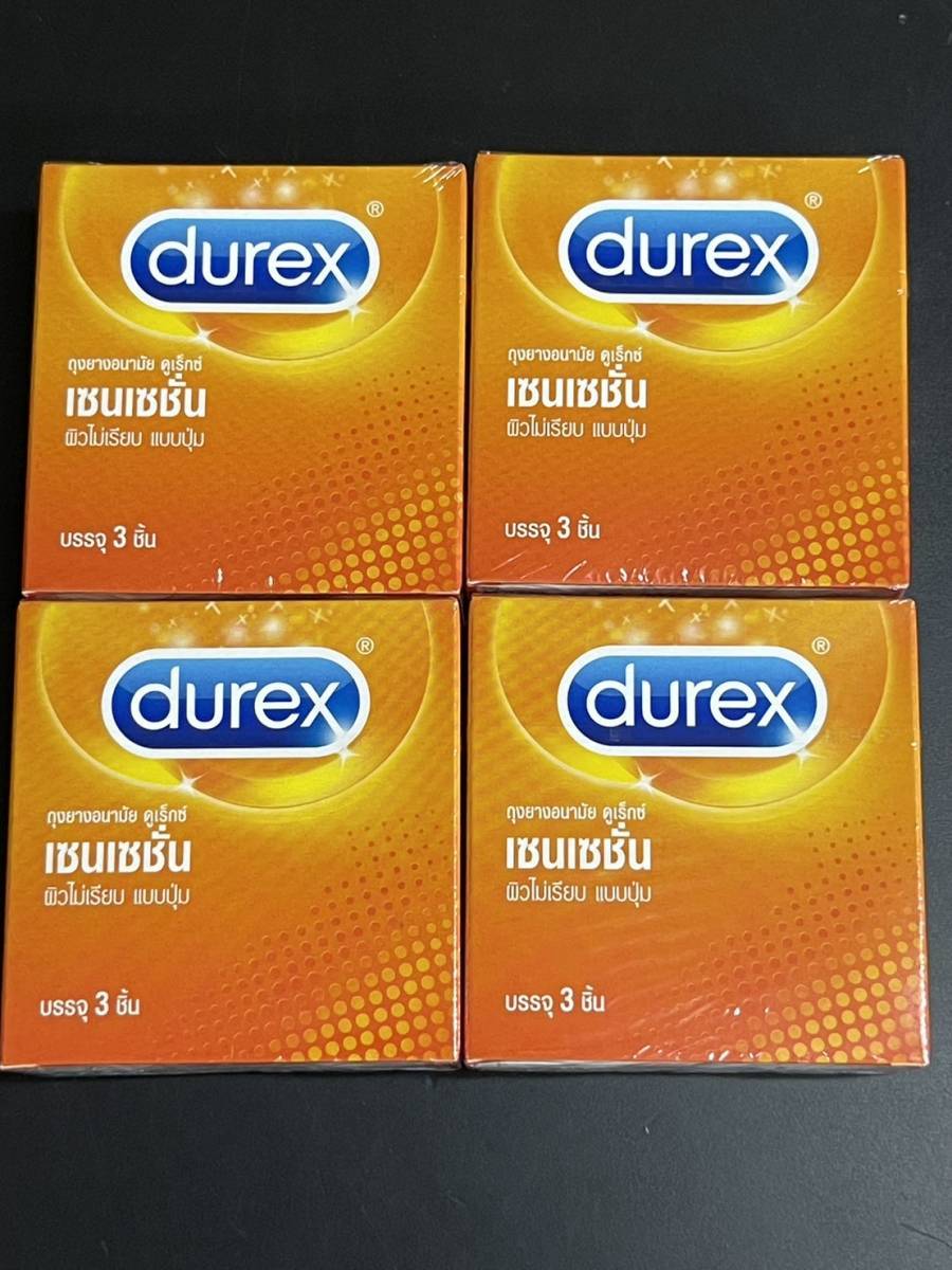 【送料無料】早漏防止 コンドーム Durex sensation condom イボ付 4箱(12枚)の画像1