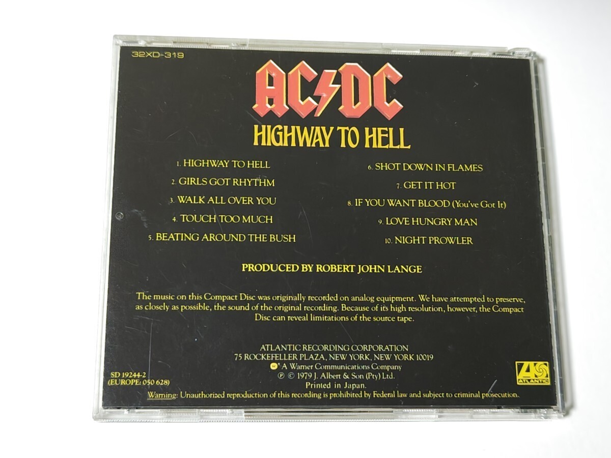 旧規格　32XD　AC/DC / 地獄のハイウェイ　86年初版　3200円盤　税表記なし　_画像2