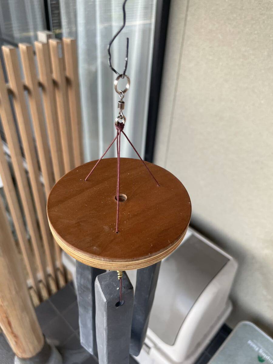 サヌカイト手作り風鈴(中) 磬石 カンカン石 原石 ウインドチャイム1 サヌカイト手作り風鈴(中) 磬石 カンカン石 原石 ウインド